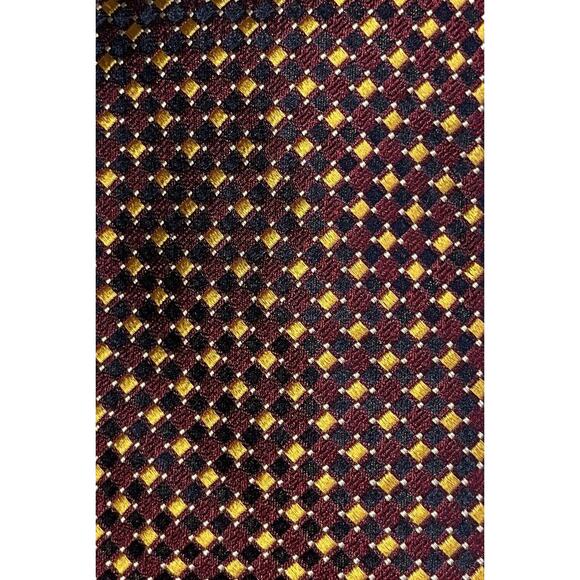 Lands' End Men's Ties Set Of Two 100% Silk Neck Ties Leaf Dot Pattern Multicolor - Picture 8 of 10